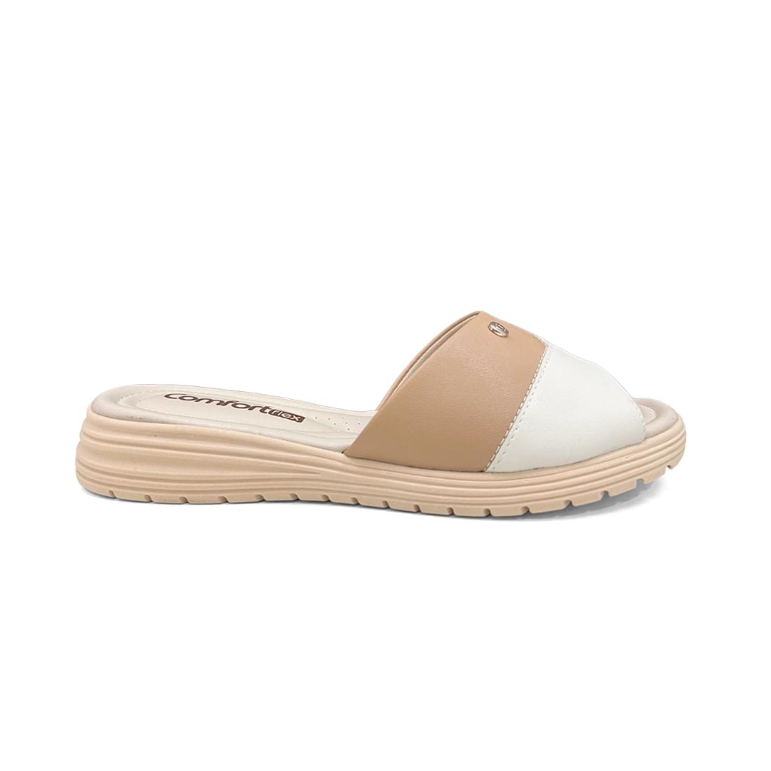 Tamanco Comfortflex Conforto 23-51406 Nude/Off White Tamanco Comfortflex Conforto 23-51406 Nude/Off White