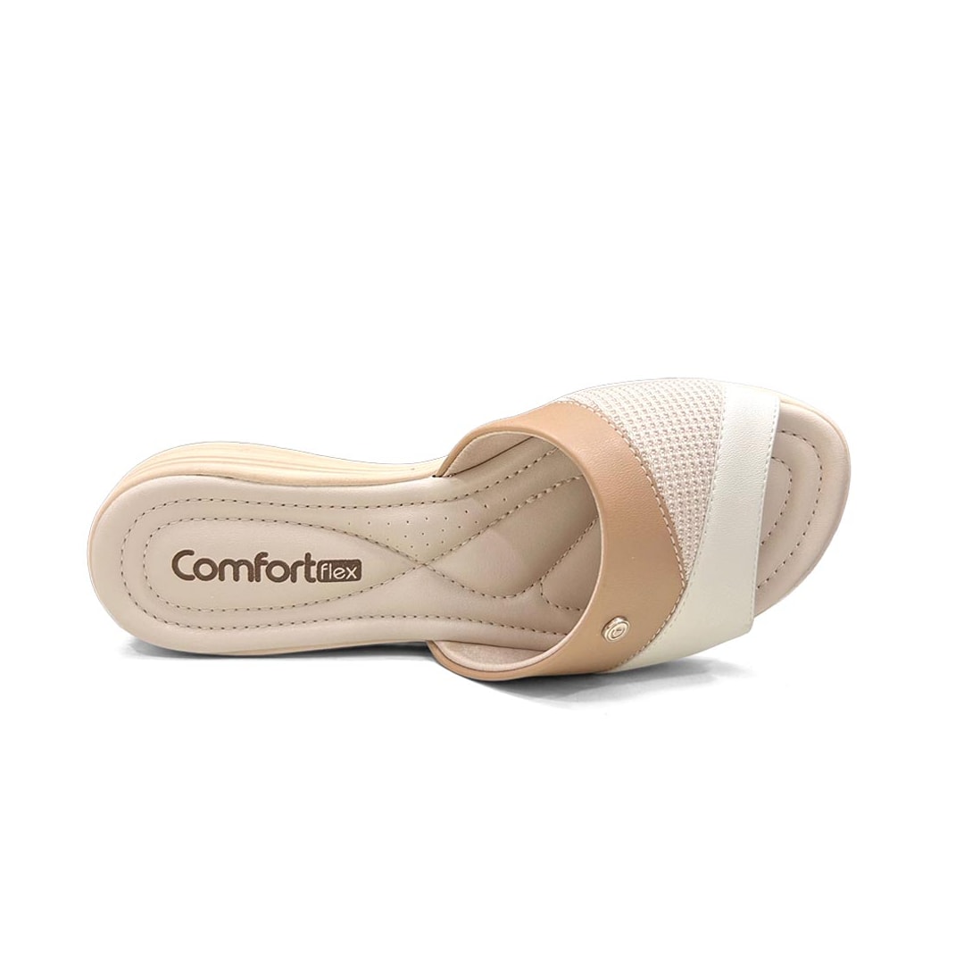 Tamanco Comfortflex Conforto 23-51406 Nude/Off White