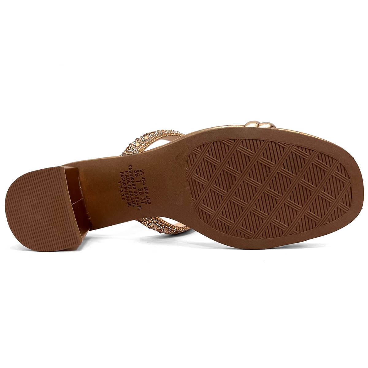 Tamanco Dakota Salto Bloco Y7735 Metal Rose Tamanco Dakota Salto Bloco Y7735 Metal Rose