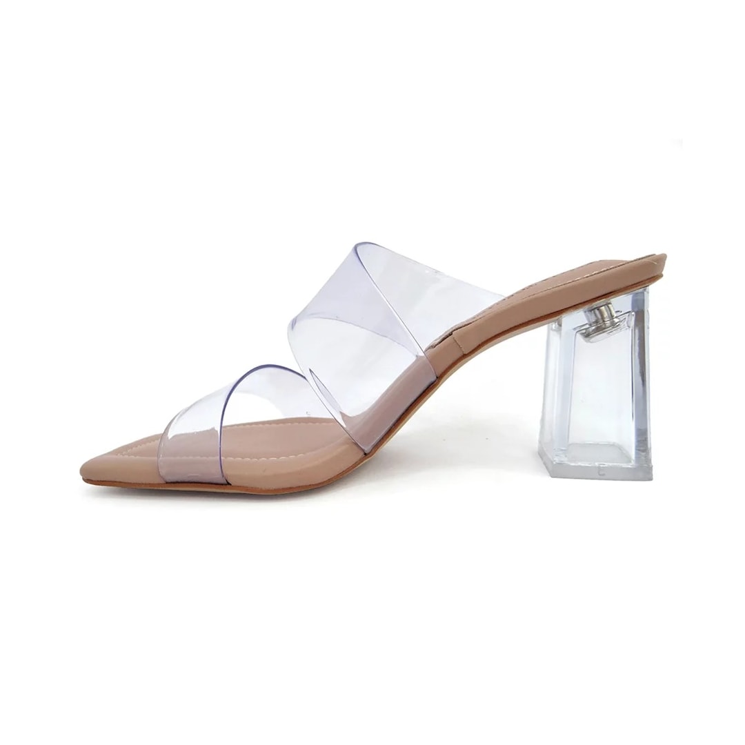 Tamanco Lia Line Feminino 2060.70398 Nude/Transparente