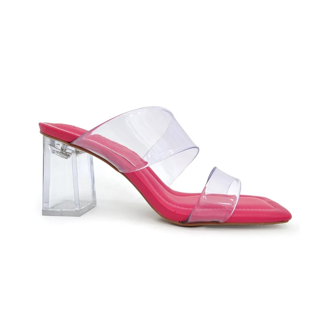 Tamanco Lia Line Feminino 2060.70398 Pink/Transparente