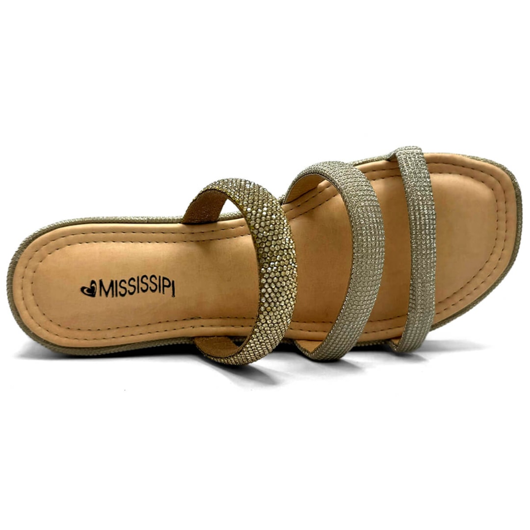 Tamanco Mississipi Birken Flatform Mb811 Dourado Tamanco Mississipi Birken Flatform Mb811 Dourado