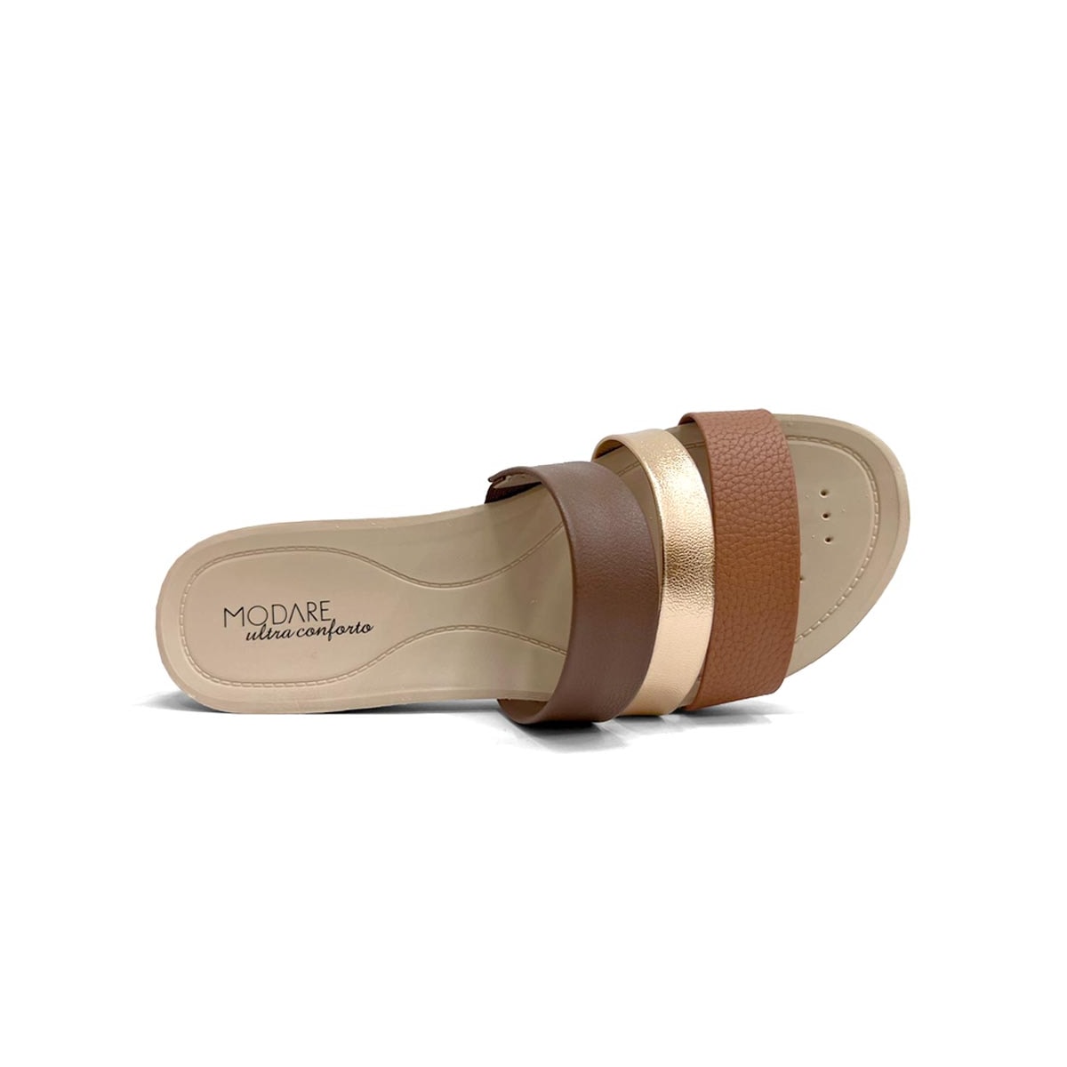 Tamanco Modare Conforto 7125.200 Avela/Terracota/Ouro Rosado