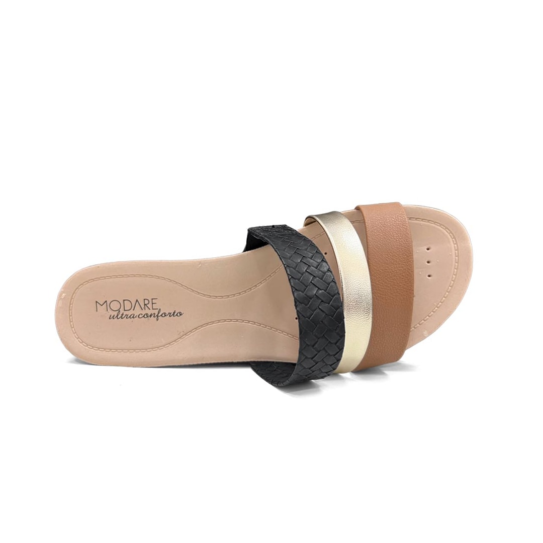 Tamanco Modare Conforto 7125.200 Preto/Camel Tamanco Modare Conforto 7125.200 Preto/Camel
