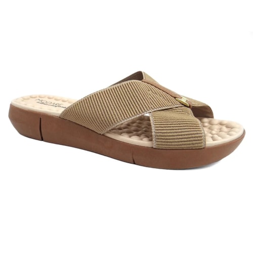 Tamanco Modare Conforto 7142.101 Preto/Camel