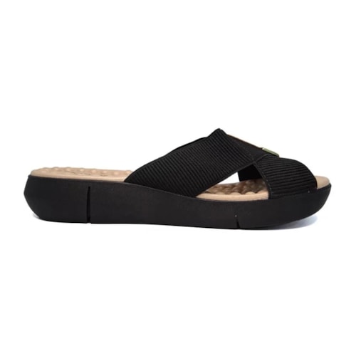 Detalhe - Tamanco Modare Conforto 7142.101 Preto/Camel