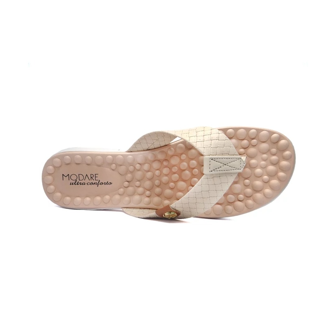 Tamanco Modare Dedo Conforto 7142.106 Creme/Camel