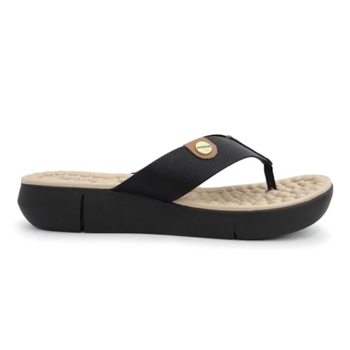 Tamanco Modare Dedo Conforto 7142.106 Preto/Camel