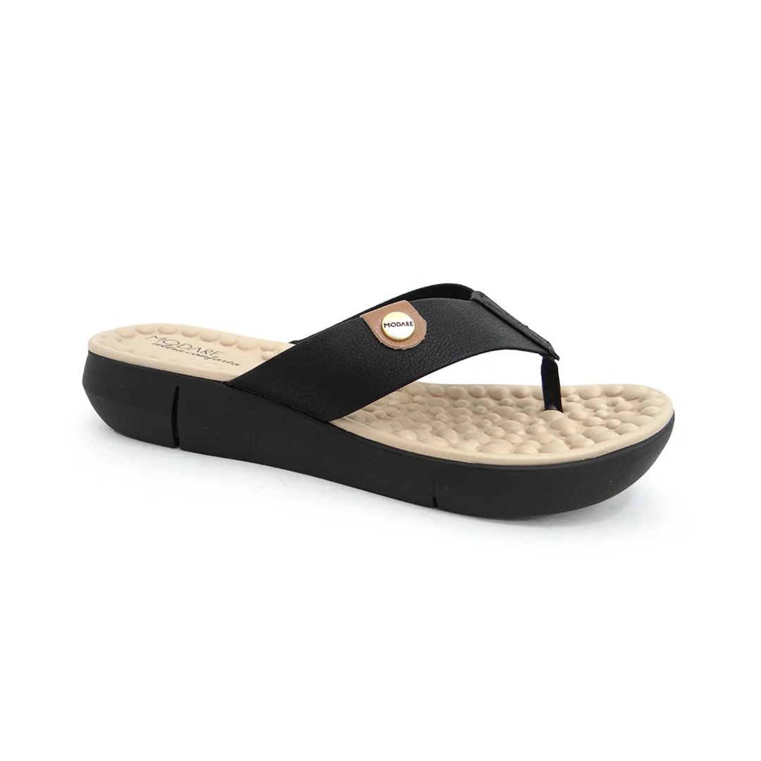 Tamanco Modare Dedo Conforto 7142.106 Preto/Camel Tamanco Modare Dedo Conforto 7142.106 Preto/Camel
