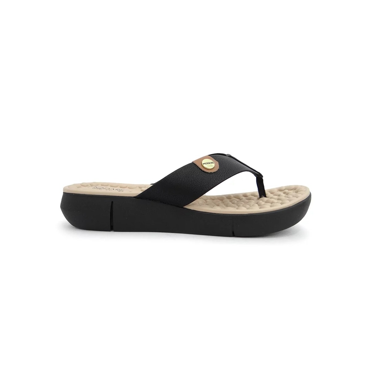 Tamanco Modare Dedo Conforto 7142.106 Preto/Camel Tamanco Modare Dedo Conforto 7142.106 Preto/Camel