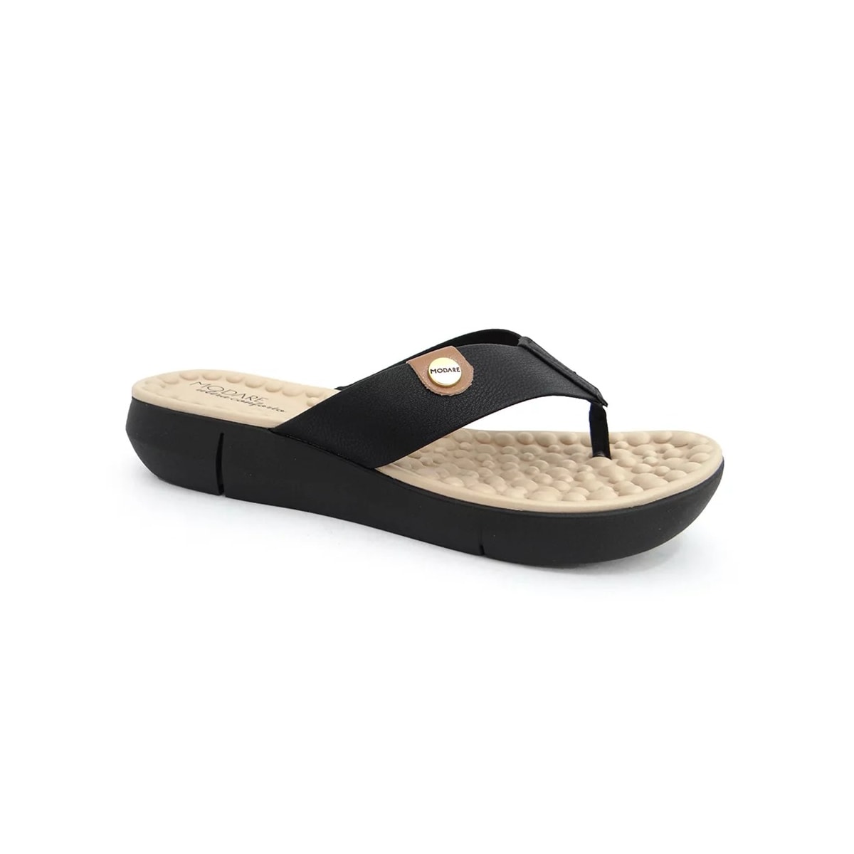 Tamanco Modare Dedo Conforto 7142.106 Preto/Camel Tamanco Modare Dedo Conforto 7142.106 Preto/Camel