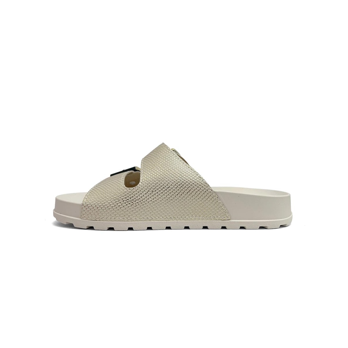 Tamanco Moleca Birken 5436.401 Branco Off/Dourado Tamanco Moleca Birken 5436.401 Branco Off/Dourado