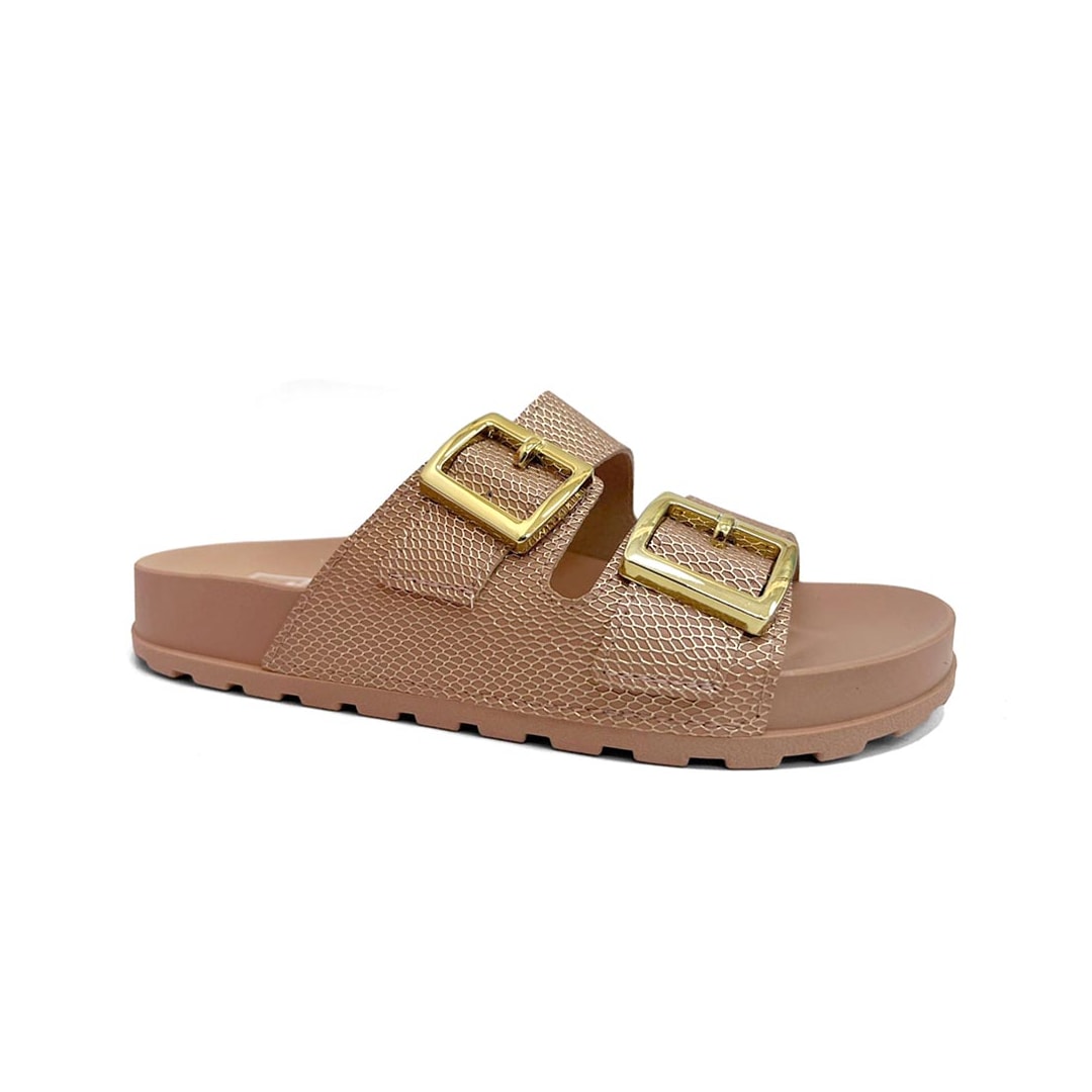 Tamanco Moleca Birken 5436.401 Nude/Dourado