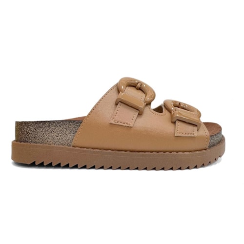 Detalhe - Tamanco Moleca Birken 5500.103 Camel