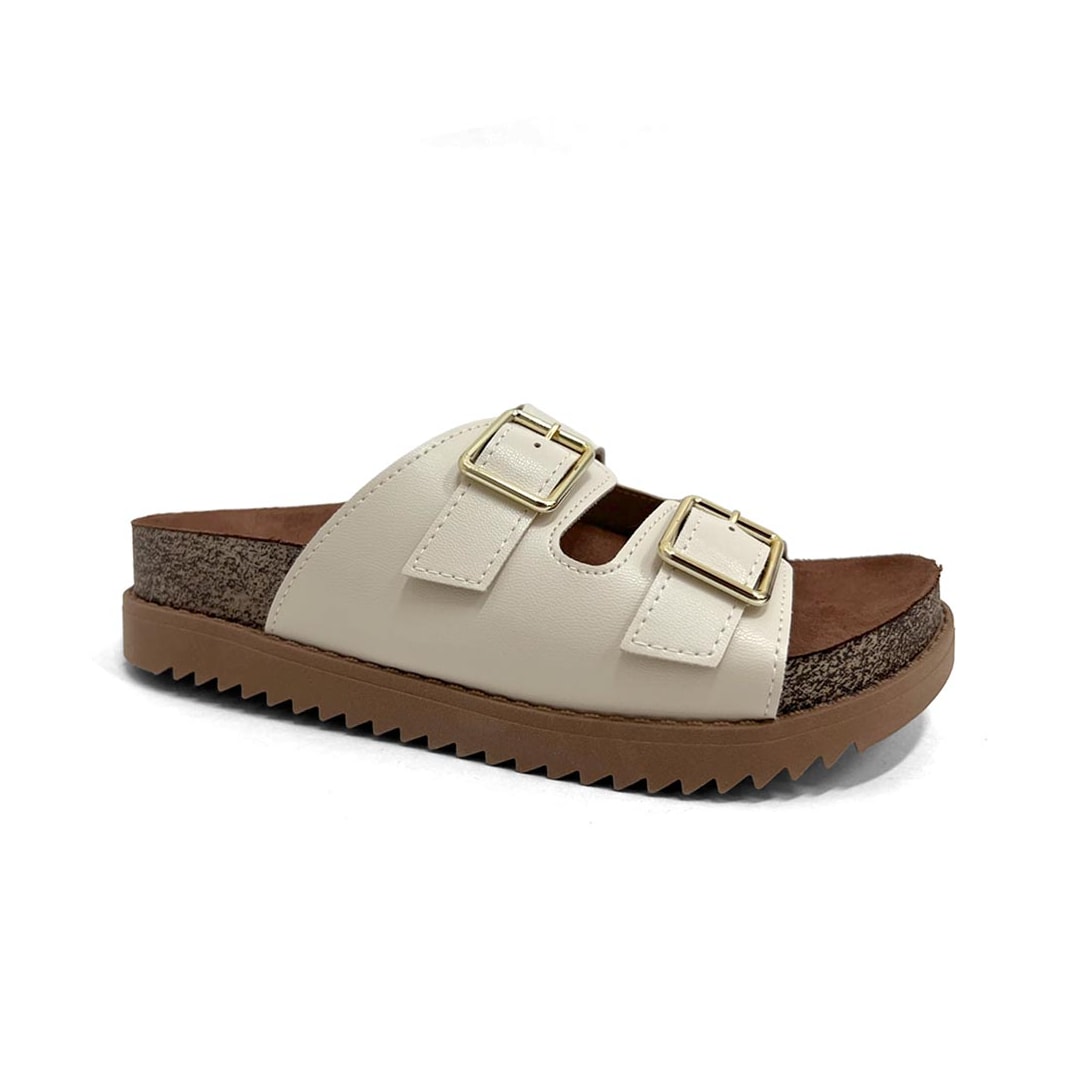 Tamanco Moleca Birken Flatform 5500.105 Branco Off Tamanco Moleca Birken Flatform 5500.105 Branco Off