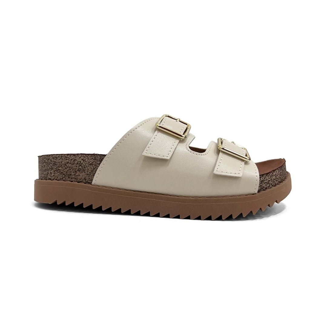 Tamanco Moleca Birken Flatform 5500.105 Branco Off Tamanco Moleca Birken Flatform 5500.105 Branco Off