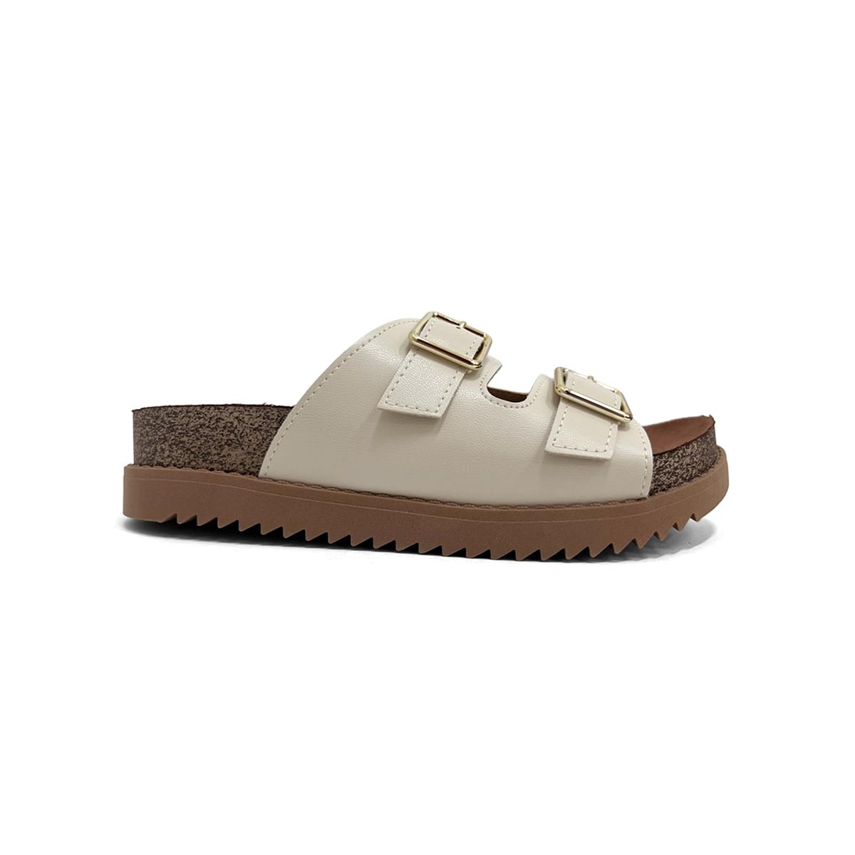 Tamanco Moleca Birken Flatform 5500.105 Branco Off Tamanco Moleca Birken Flatform 5500.105 Branco Off