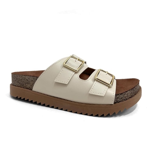 Tamanco Moleca Birken Flatform 5500.105 Branco Off