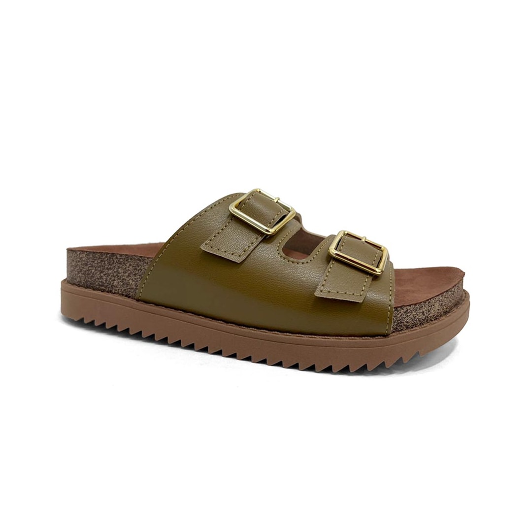 Tamanco Moleca Birken Flatform 5500.105 Olive Tamanco Moleca Birken Flatform 5500.105 Olive