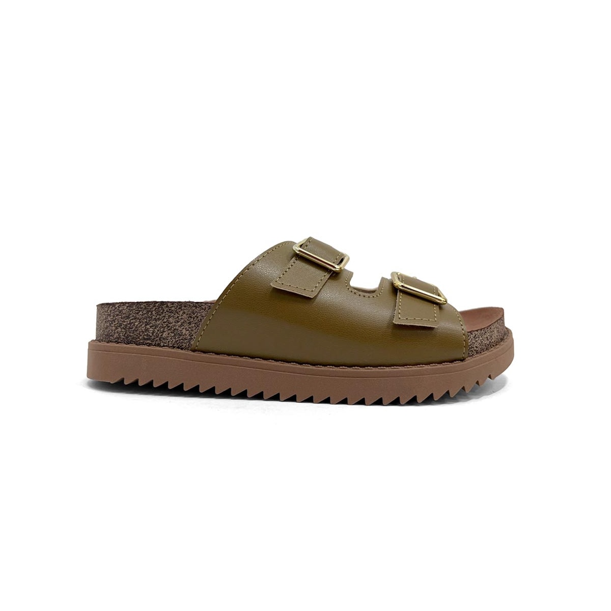 Tamanco Moleca Birken Flatform 5500.105 Olive Tamanco Moleca Birken Flatform 5500.105 Olive