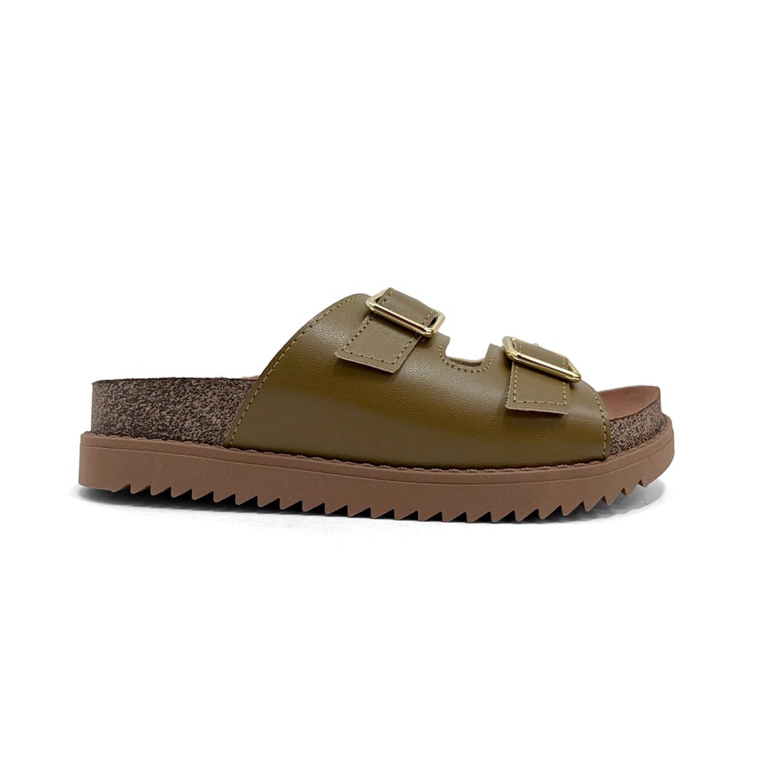 Tamanco Moleca Birken Flatform 5500.105 Olive Tamanco Moleca Birken Flatform 5500.105 Olive