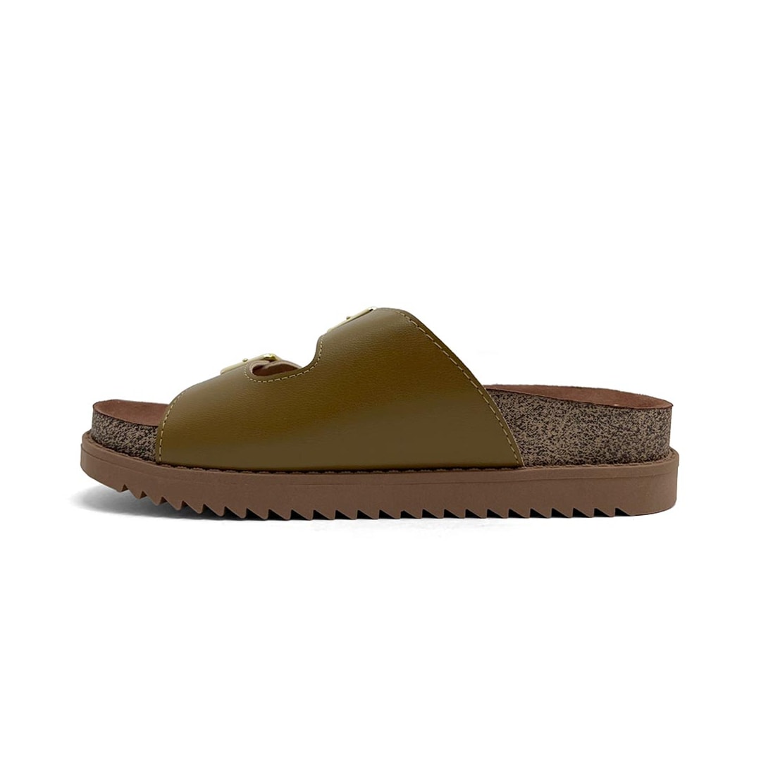 Tamanco Moleca Birken Flatform 5500.105 Olive Tamanco Moleca Birken Flatform 5500.105 Olive