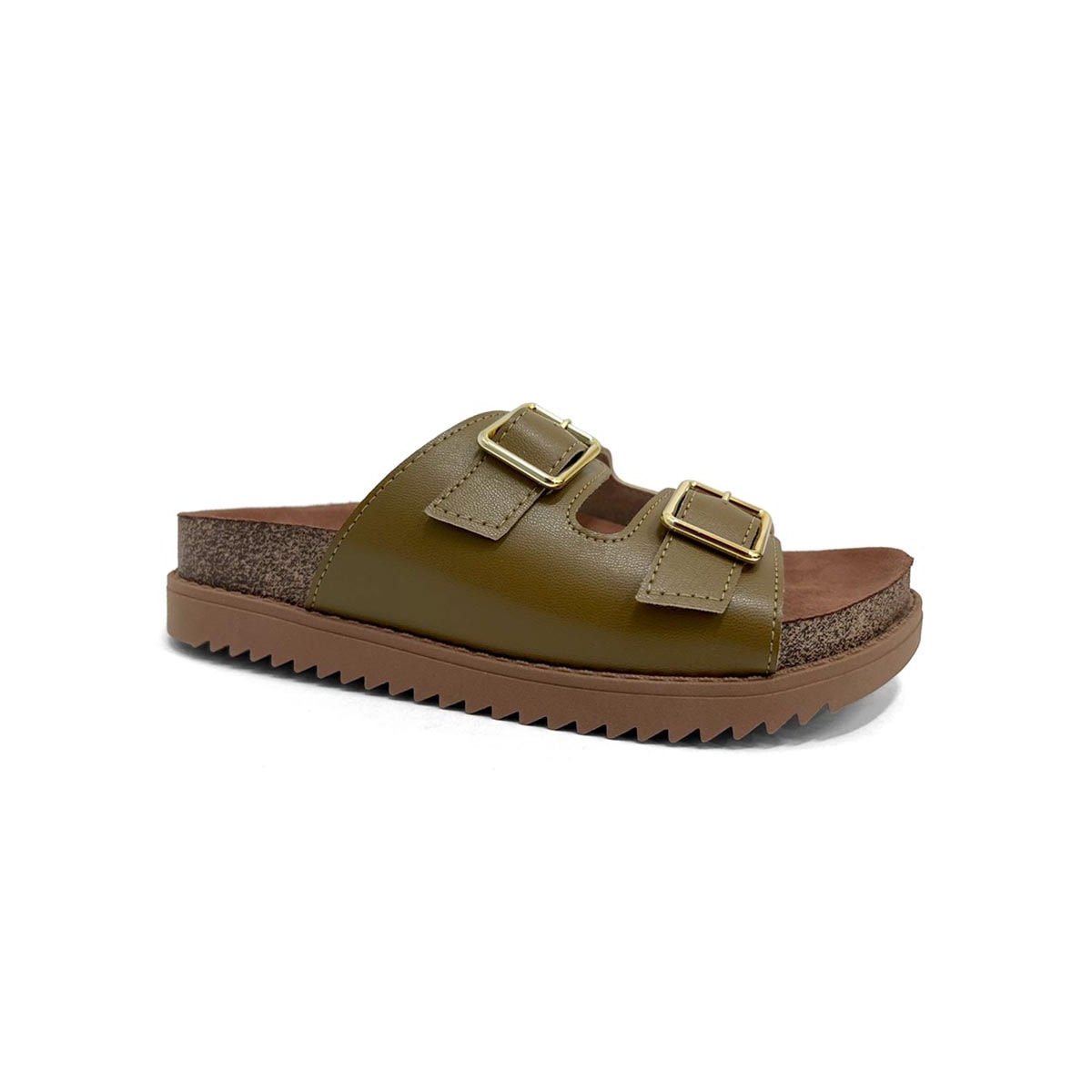 Tamanco Moleca Birken Flatform 5500.105 Olive Tamanco Moleca Birken Flatform 5500.105 Olive