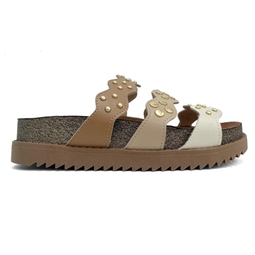 Detalhe - Tamanco Moleca Birken Flatform 5500.108 Camel