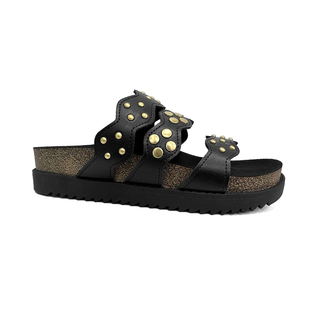Tamanco Moleca Birken Flatform 5500.108 Preto