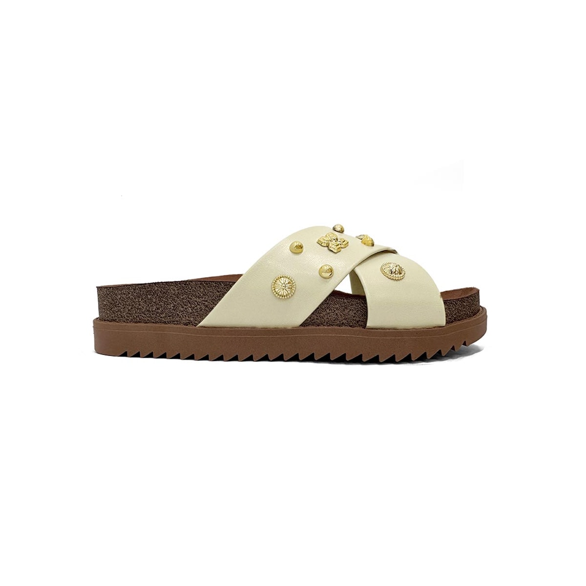 Tamanco Moleca Birken Flatform 5500.112 Branco Off Tamanco Moleca Birken Flatform 5500.112 Branco Off