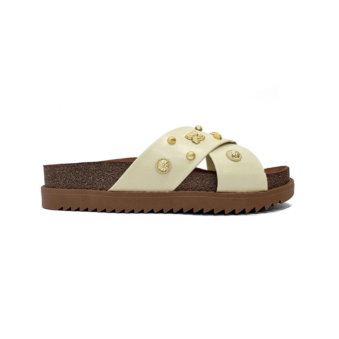 Tamanco Moleca Birken Flatform 5500.112 Branco Off