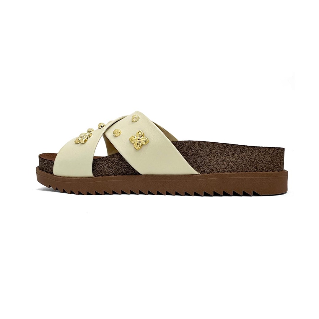 Tamanco Moleca Birken Flatform 5500.112 Branco Off Tamanco Moleca Birken Flatform 5500.112 Branco Off