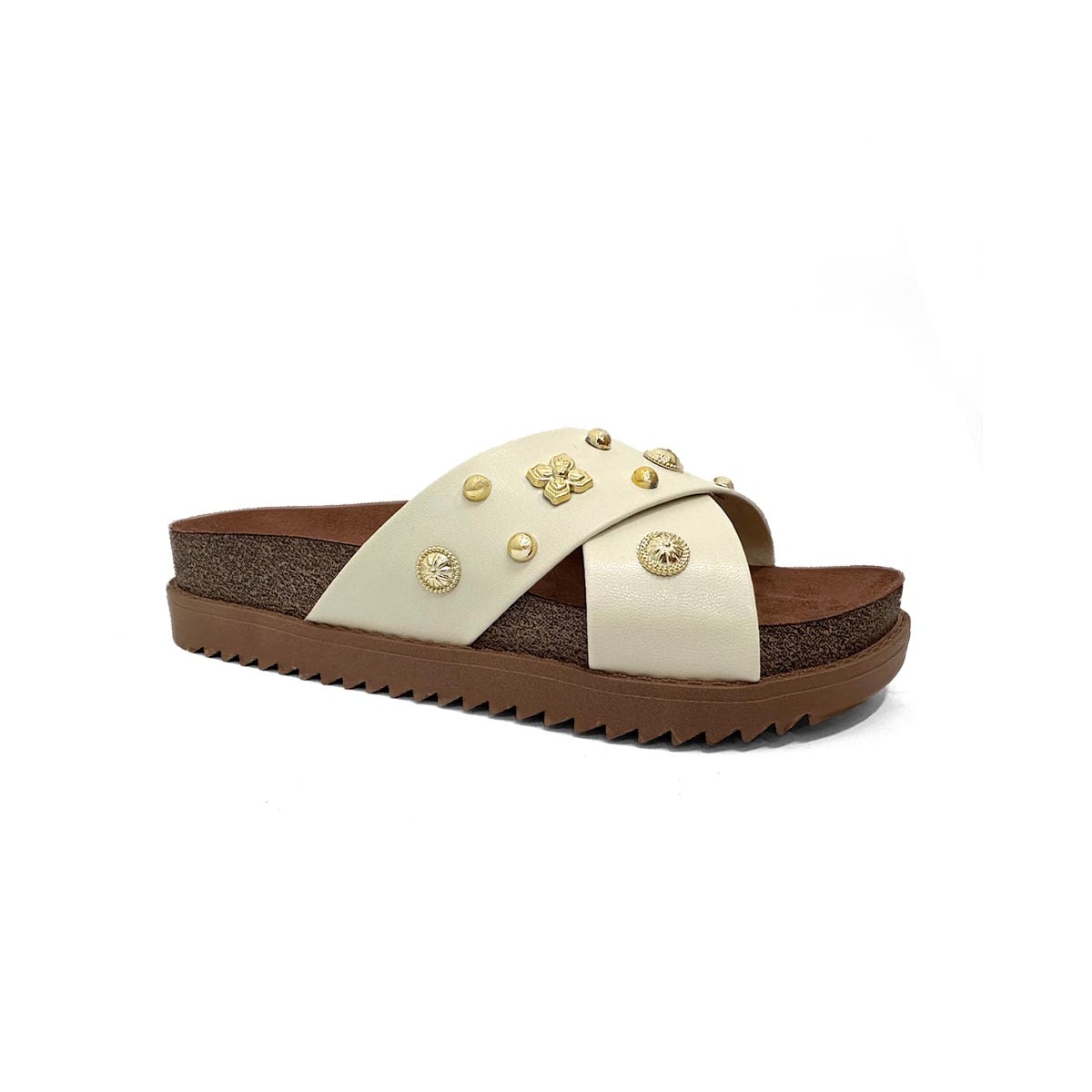Tamanco Moleca Birken Flatform 5500.112 Branco Off Tamanco Moleca Birken Flatform 5500.112 Branco Off