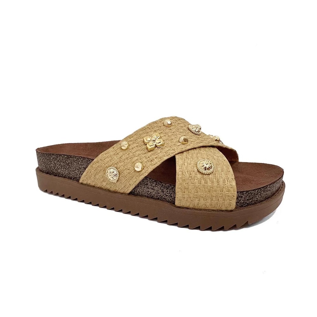 Tamanco Moleca Birken Flatform 5500.112 Natural