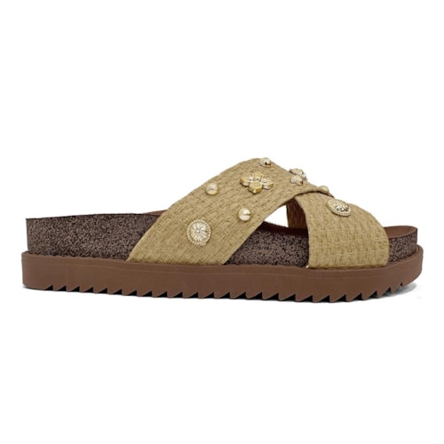 Detalhe - Tamanco Moleca Birken Flatform 5500.112 Natural