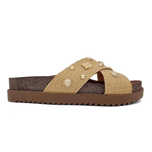 Detalhe - Tamanco Moleca Birken Flatform 5500.112 Natural