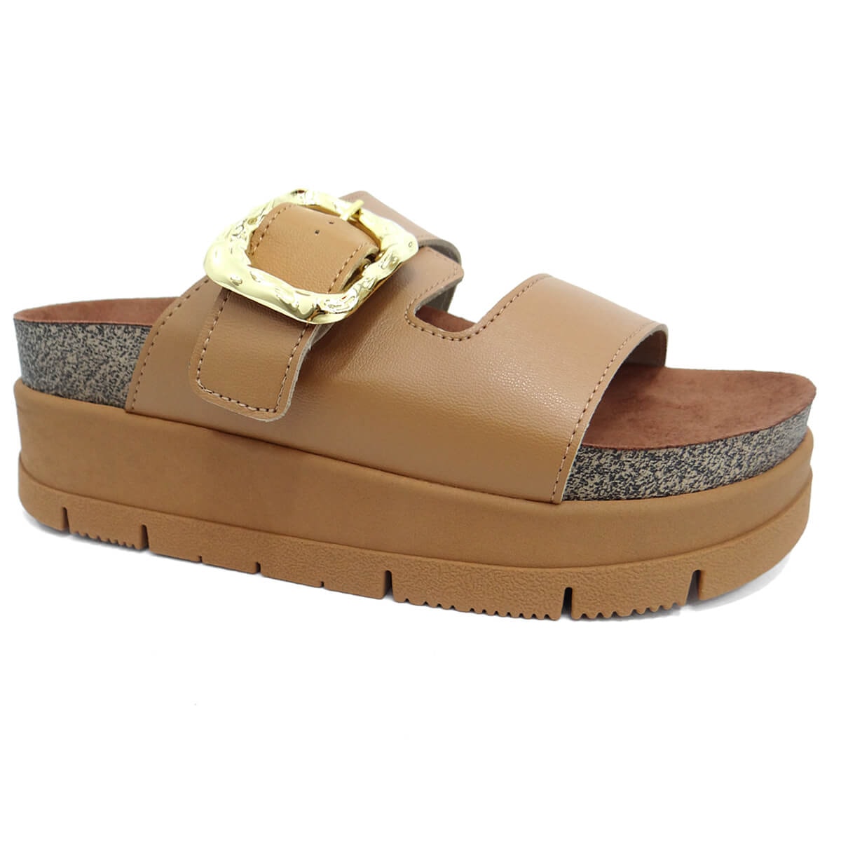 Tamanco Moleca Birken Flatform 5513.103 Camel Tamanco Moleca Birken Flatform 5513.103 Camel