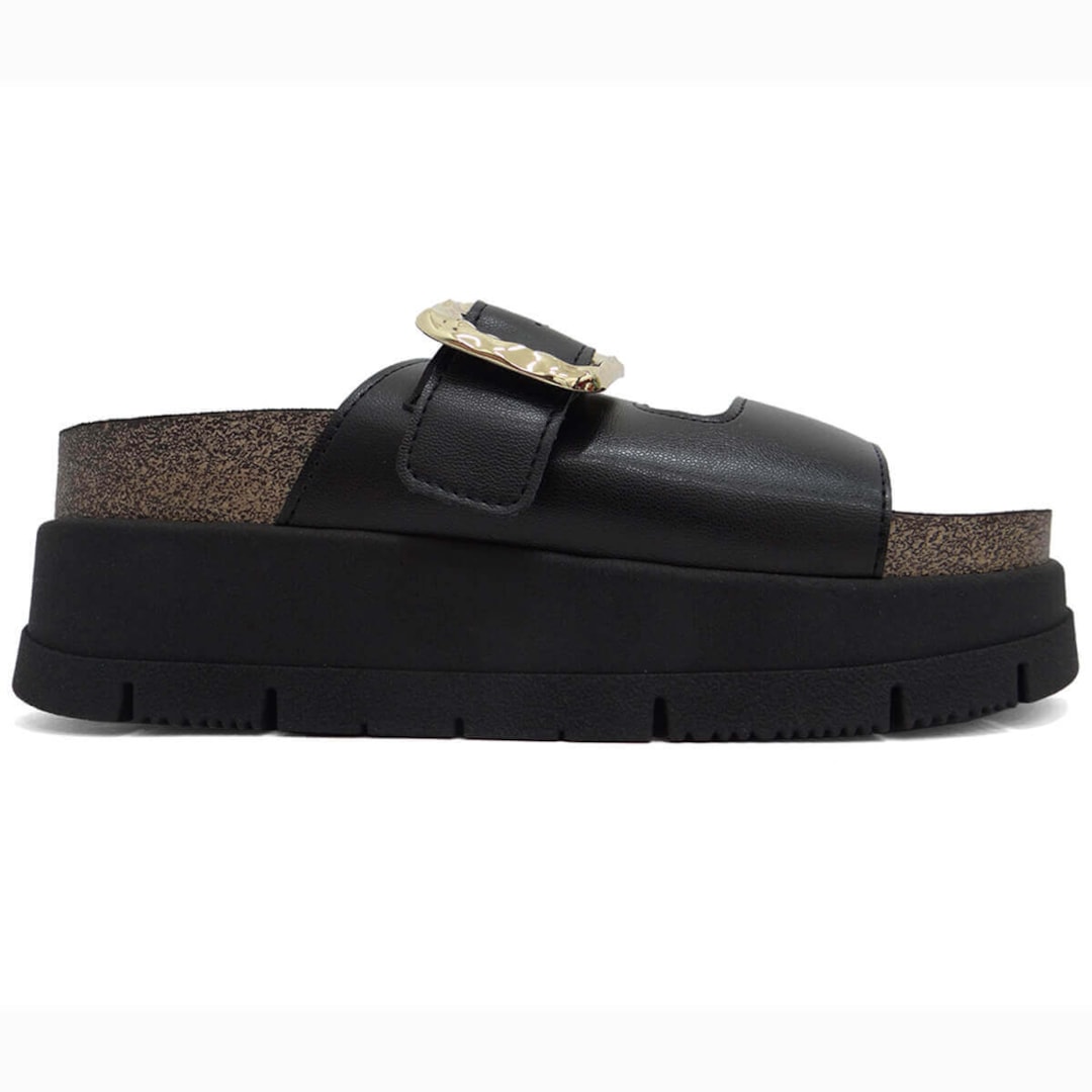 Tamanco Moleca Birken Flatform 5513.103 Preto Tamanco Moleca Birken Flatform 5513.103 Preto