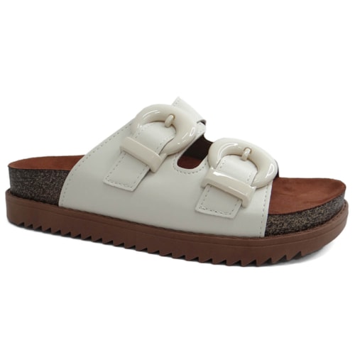 Tamanco Moleca Feminino Birken 5500.103 Branco Off