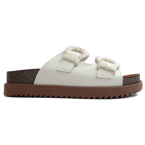 Detalhe - Tamanco Moleca Feminino Birken 5500.103 Branco Off