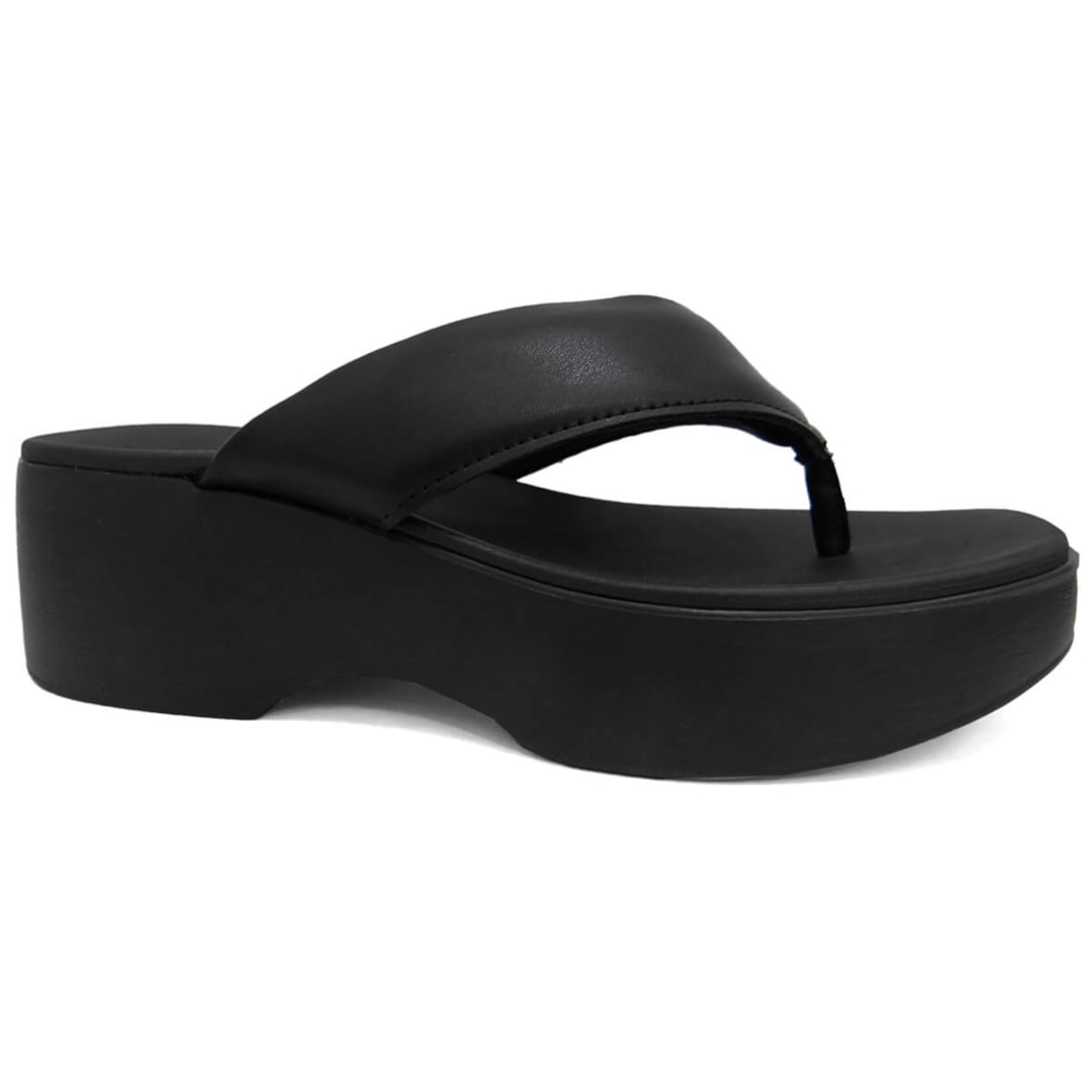 Tamanco Moleca Flat Plataforma De Dedo 5503.105 Preto Tamanco Moleca Flat Plataforma De Dedo 5503.105 Preto