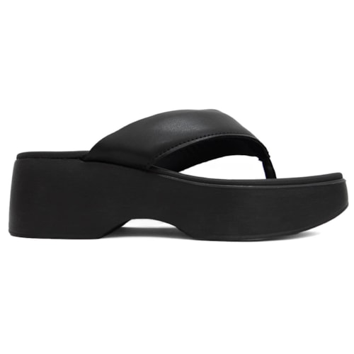 Detalhe - Tamanco Moleca Flat Plataforma De Dedo 5503.105 Preto
