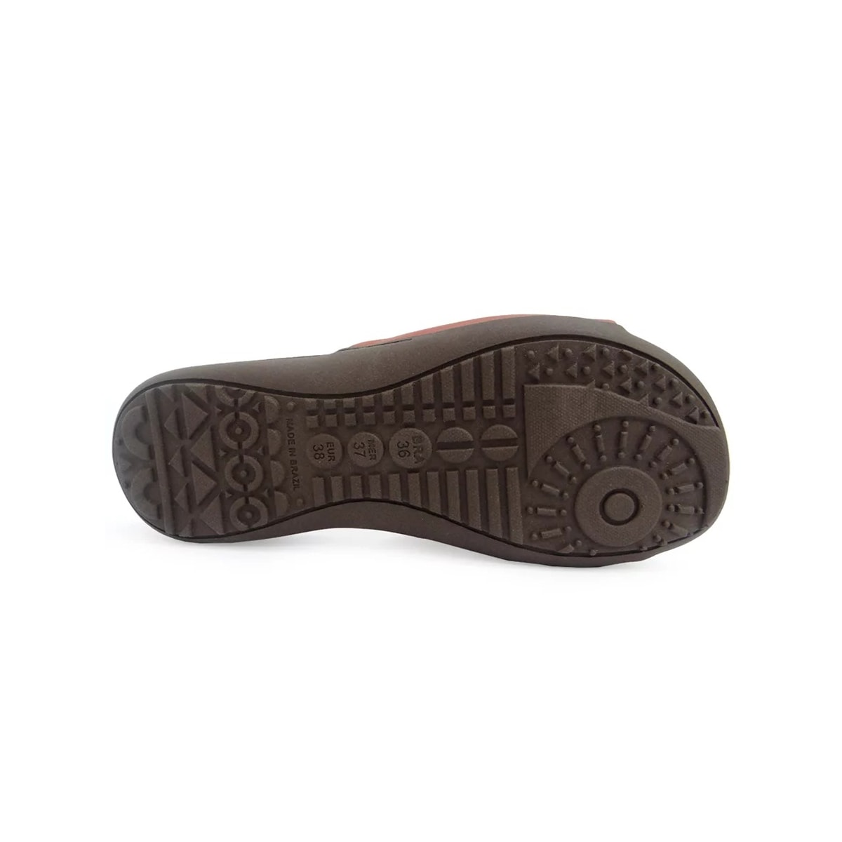 Tamanco New Face Conforto De Couro 21711 Tijolo