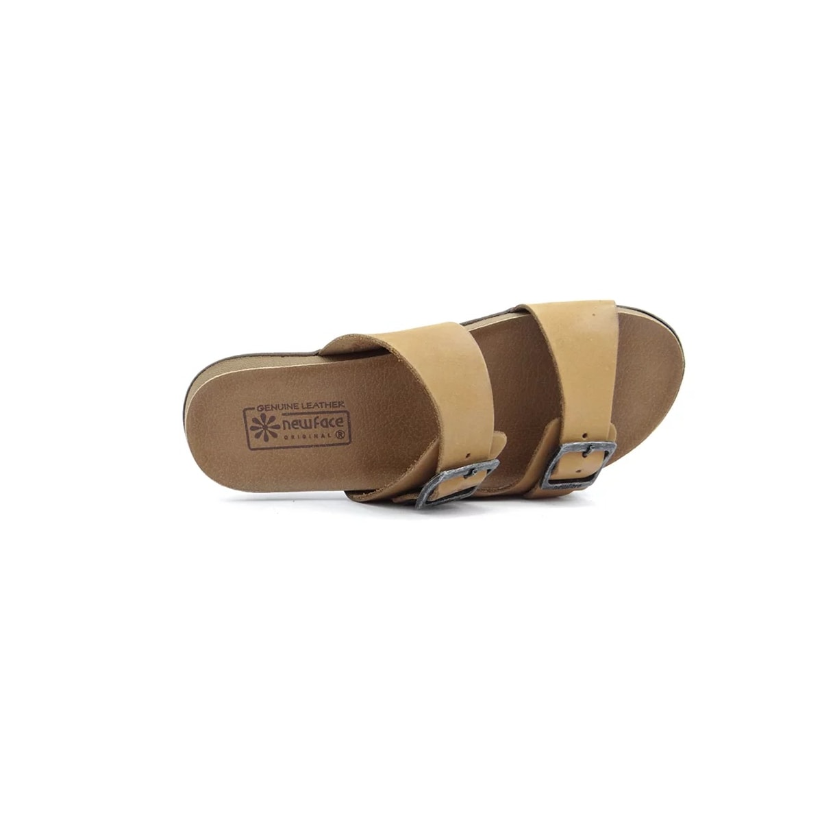 Tamanco New Face Conforto de Couro 22705 Ambar