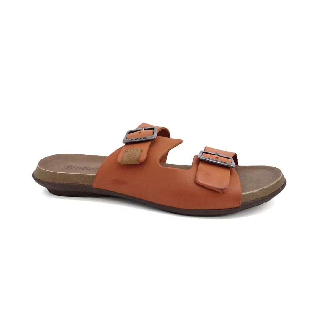 Tamanco New Face Conforto de Couro 22705 Damasco/Ambar