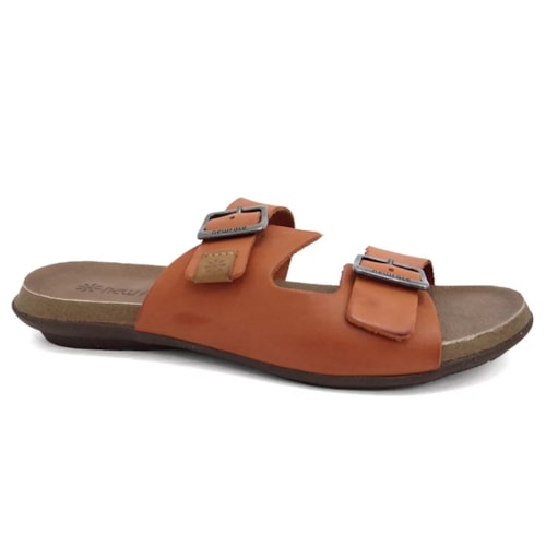Tamanco New Face Conforto de Couro 22705 Damasco/Ambar