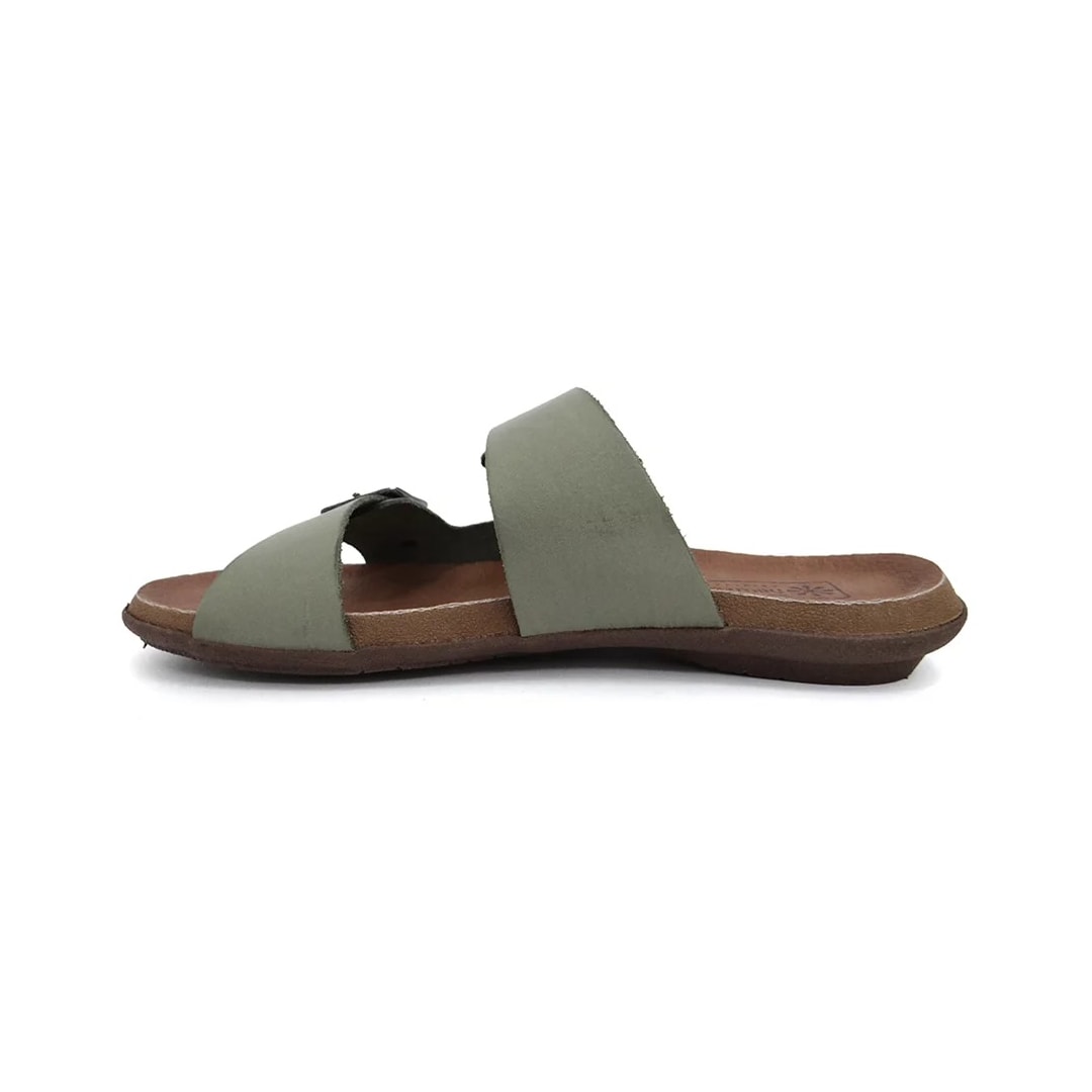 Tamanco New Face Conforto de Couro 22705 Salvia