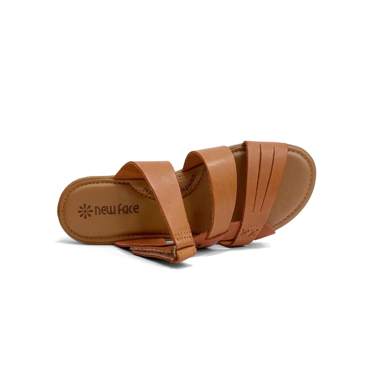 Tamanco New Face Conforto de Couro 39501 Mel New