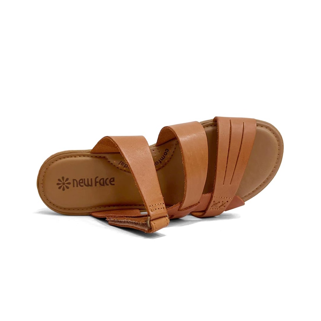 Tamanco New Face Conforto de Couro 39501 Mel New Tamanco New Face Conforto de Couro 39501 Mel New