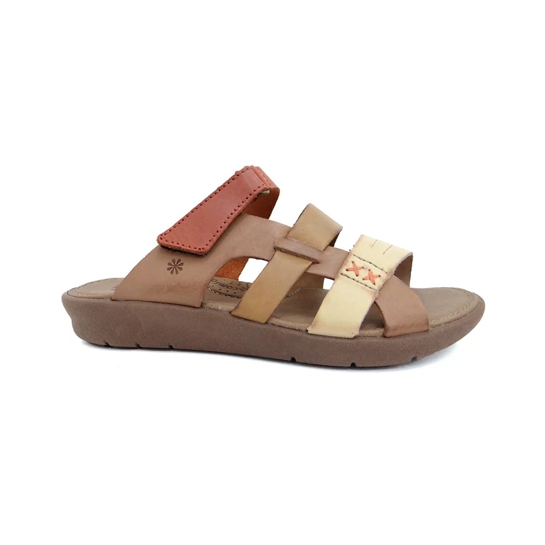 Tamanco New Face Conforto de Couro 39501 Rosa Off Mix